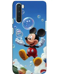 Чехол для OnePlus Nord с картинкой «Mickey и мыльные пузыри»