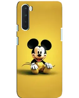 Чехол для OnePlus Nord с картинкой «Микки на желтом»