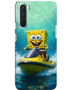 Чехол для OnePlus Nord с картинкой «Спанч Боб на гидроцикле»
