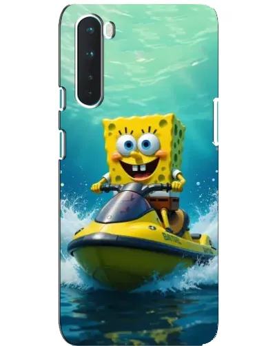 Чехол для OnePlus Nord с картинкой «Спанч Боб на гидроцикле»
