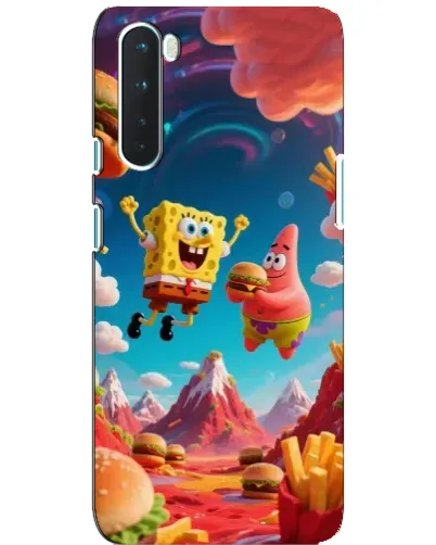 Чехол для OnePlus Nord с картинкой «Космический фастфуд»