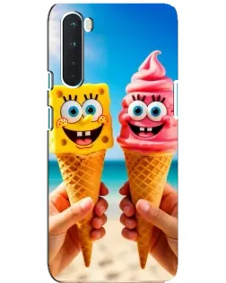Чехол для OnePlus Nord с картинкой «Спанч Боб мороженое»
