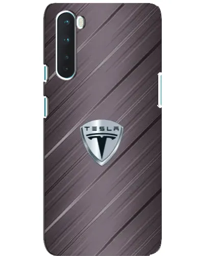 Чехол для OnePlus Nord с картинкой «Металлическая текстура Tesla» Чехол для OnePlus Nord с картинкой «Металлическая текстура Tesla»