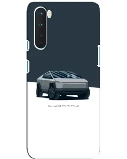 Чехол для OnePlus Nord с картинкой «Серебристый Cybertruck Tesla»