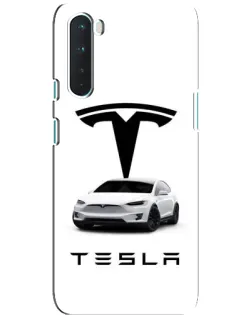 Чехол для OnePlus Nord с картинкой «Tesla White Style»