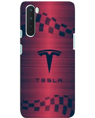 Чехол для OnePlus Nord с картинкой «Тесла красный карбон» Чехол для OnePlus Nord с картинкой «Тесла красный карбон»