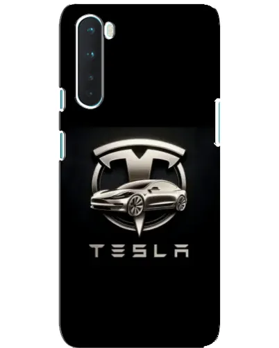 Чехол для OnePlus Nord с картинкой «Tesla — серебристое авто» Чехол для OnePlus Nord с картинкой «Tesla — серебристое авто»
