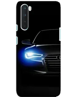 Чехол для OnePlus Nord с картинкой «Неоновый взгляд Audi»
