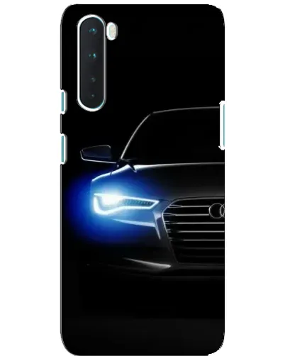 Чехол для OnePlus Nord с картинкой «Неоновый взгляд Audi»