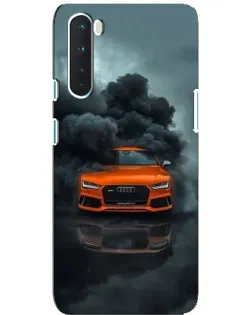 Чехол для OnePlus Nord с картинкой «Audi в облаках дыма»