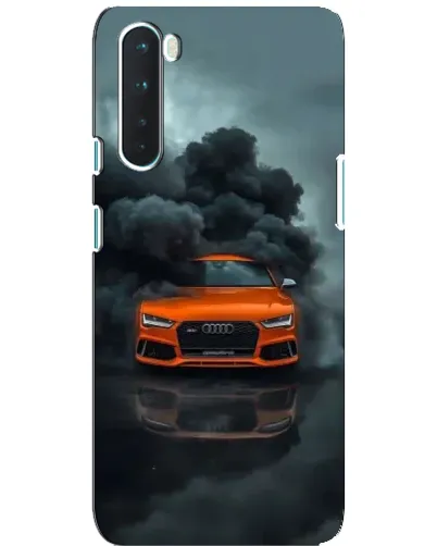 Чехол для OnePlus Nord с картинкой «Audi в облаках дыма»