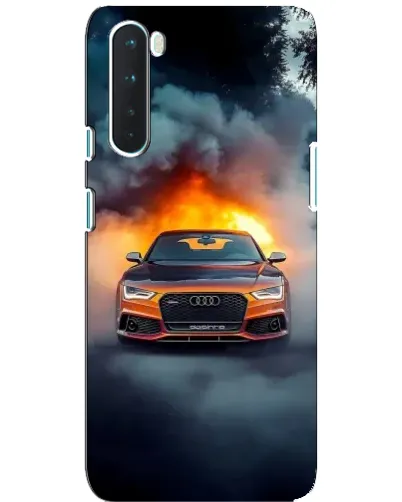 Чехол для OnePlus Nord с картинкой «Audi в огненном дыму»