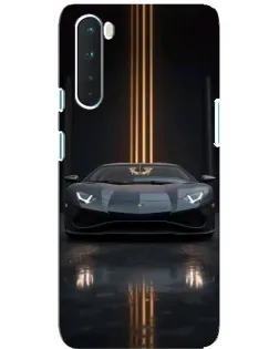 Чехол для OnePlus Nord с картинкой «Lamborghini золотые линии»