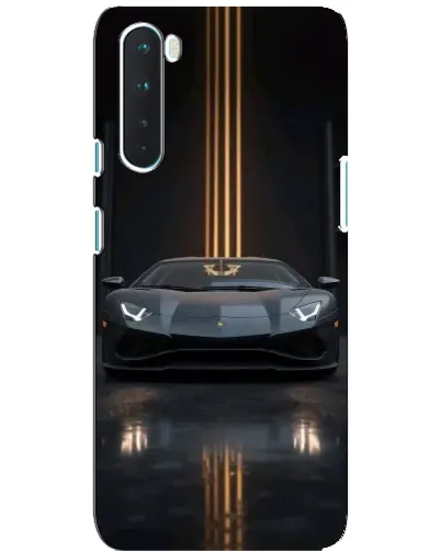 Чехол для OnePlus Nord с картинкой «Lamborghini золотые линии»