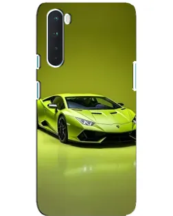 Чехол для OnePlus Nord с картинкой «Салатовый Lamborghini Huracan»