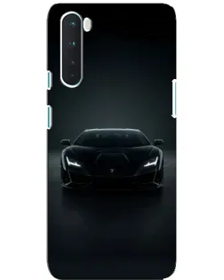 Чехол для OnePlus Nord с картинкой «Черный Lamborghini Aventador»
