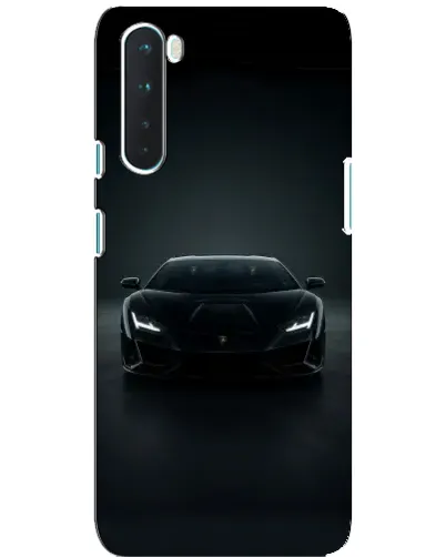 Чехол для OnePlus Nord с картинкой «Черный Lamborghini Aventador»