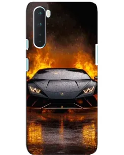 Чехол для OnePlus Nord с картинкой «Lamborghini в огне»