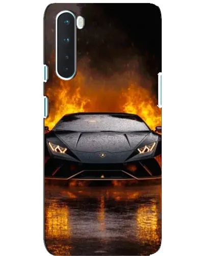 Чехол для OnePlus Nord с картинкой «Lamborghini в огне»