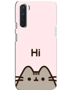 Чехол для OnePlus Nord с картинкой «Пушин говорит Hi»