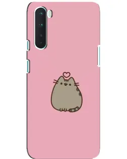 Чехол для OnePlus Nord с картинкой «Pusheen сердце»