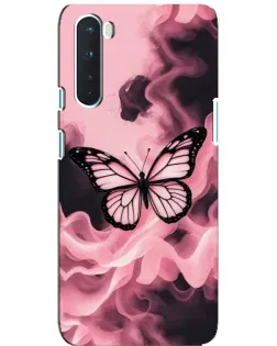 Чехол для OnePlus Nord с картинкой «Бабочка в дыму»