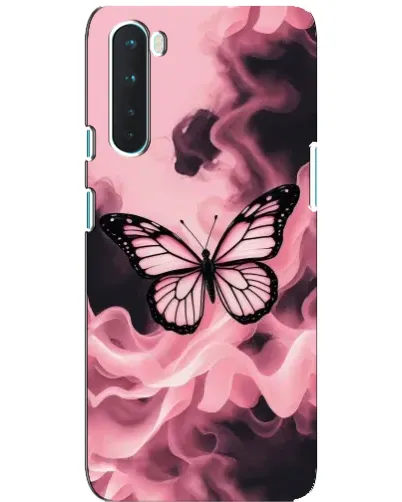 Чехол для OnePlus Nord с картинкой «Бабочка в дыму»
