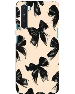 Чехол для OnePlus Nord с картинкой «Паттерн черные банты»
