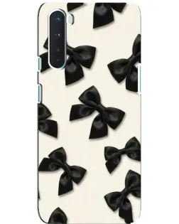 Чехол для OnePlus Nord с картинкой «Черные бантики»
