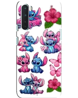 Чехол для OnePlus Nord с картинкой «Стикеры Stitch и Angel»