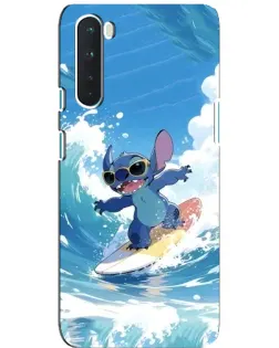 Чехол для OnePlus Nord с картинкой «Стич на волне»