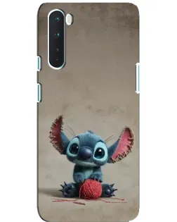 Чехол для OnePlus Nord с картинкой «Стич на коричневом фоне»