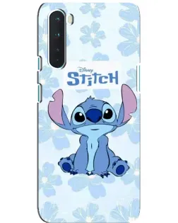 Чехол для OnePlus Nord с картинкой «Stitch среди цветов»