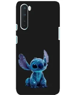 Чехол для OnePlus Nord с картинкой «Стич на черном»