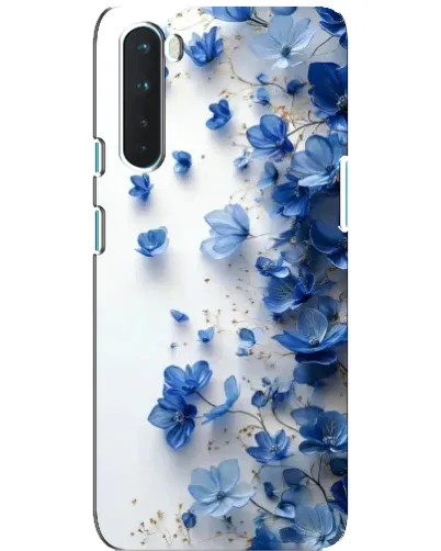 Чехол для OnePlus Nord с картинкой «Голубой цветочный каскад»