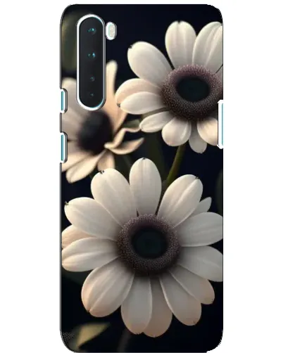 Чехол для OnePlus Nord с картинкой «Белые маргаритки макро»