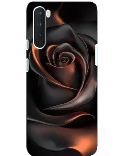 Чехол для OnePlus Nord с картинкой «Шелковая черная роза» Чехол для OnePlus Nord с картинкой «Шелковая черная роза»