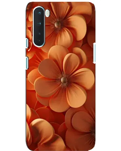 Чехол для OnePlus Nord с картинкой «Оранжевый макро цветок»