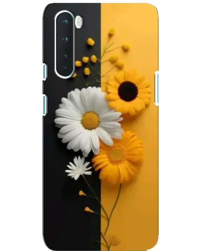 Чехол для OnePlus Nord с картинкой «Подсолнух и ромашка»