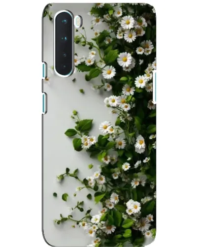 Чехол для OnePlus Nord с картинкой «Ветка мелких белых цветов»