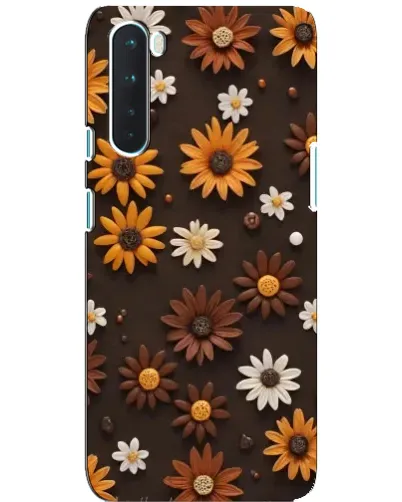 Чехол для OnePlus Nord с картинкой «Узор из маленьких подсолнухов»