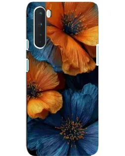 Чехол для OnePlus Nord с картинкой «Яркая сине-оранжевая флора» Чехол для OnePlus Nord с картинкой «Яркая сине-оранжевая флора»