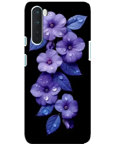 Чехол для OnePlus Nord с картинкой «Фиолетовые цветы с росою»