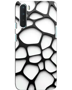 Чехол для OnePlus Nord с картинкой «Белая объемная сетка» Чехол для OnePlus Nord с картинкой «Белая объемная сетка»