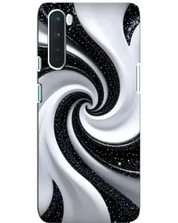 Чехол для OnePlus Nord с картинкой «Черно-белая спираль»