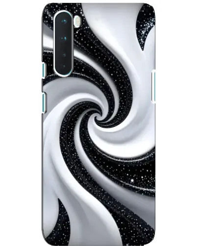 Чехол для OnePlus Nord с картинкой «Черно-белая спираль»