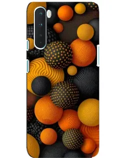 Чехол для OnePlus Nord с картинкой «Объемные оранжевые сферы»