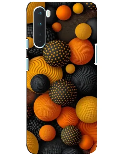 Чехол для OnePlus Nord с картинкой «Объемные оранжевые сферы»