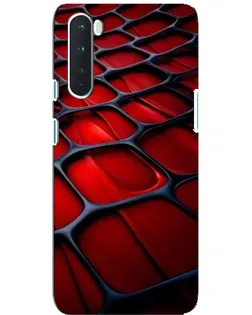 Чехол для OnePlus Nord с картинкой «Красная глянцевая сетка»