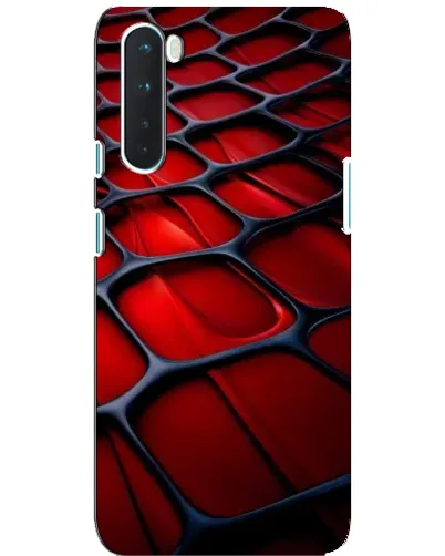 Чехол для OnePlus Nord с картинкой «Красная глянцевая сетка»